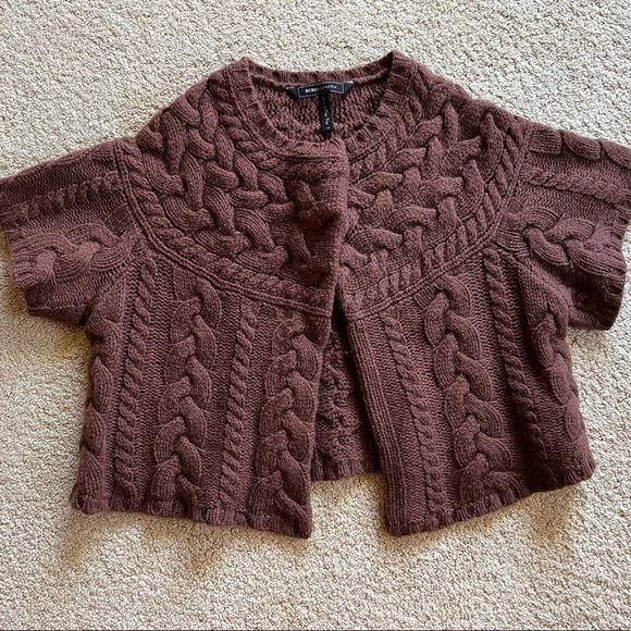 BCBG Maxazria Brown Cropped Bolero Sweater - Picture 1 of 5